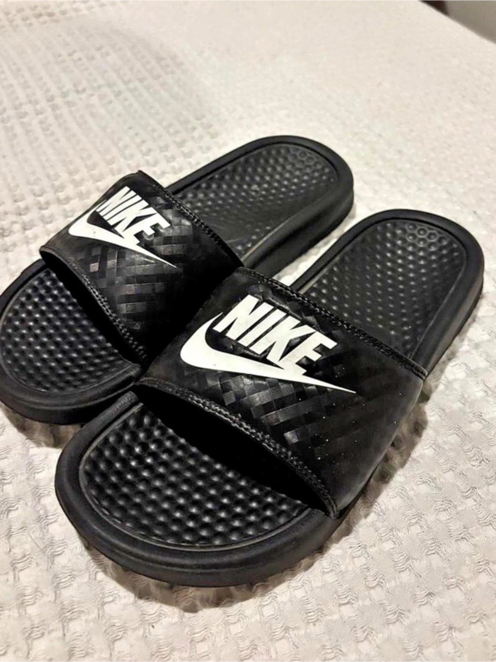 Nike Benassi JDI Print Slide Black Slide Sandals US 6